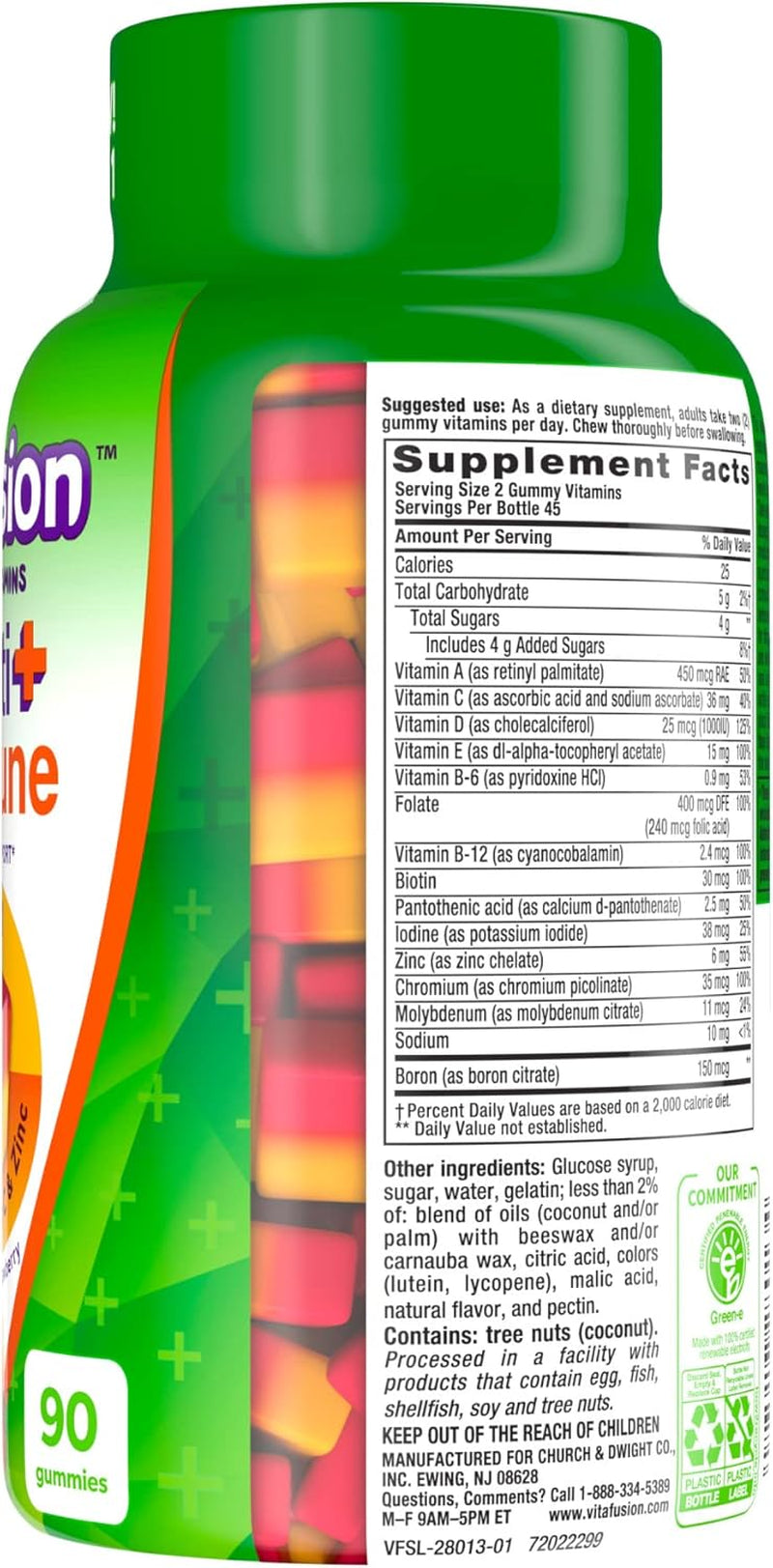 Vitafusion Multi+ Immune Support* guminukai imunitetui