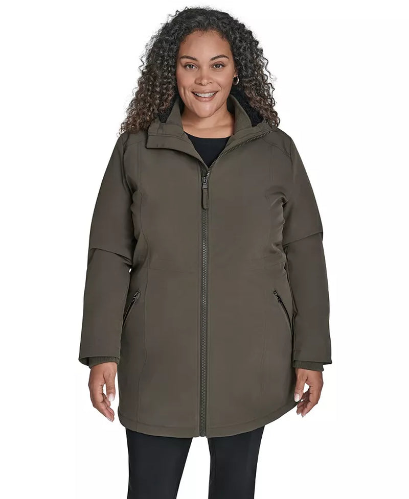 Moteriška Plius dydžio striukė su gobtuvu