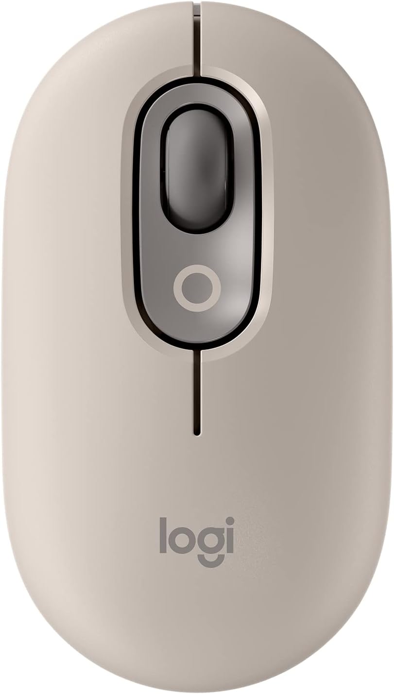 Logitech POP belaidė pelytė Mouse, Wireless Mouse with Customizable Emojis, Silenttouch Technology, Precision/Speed Scroll, Compact Design, Bluetooth, Multi-Device, OS Compatible - Daydream Mint