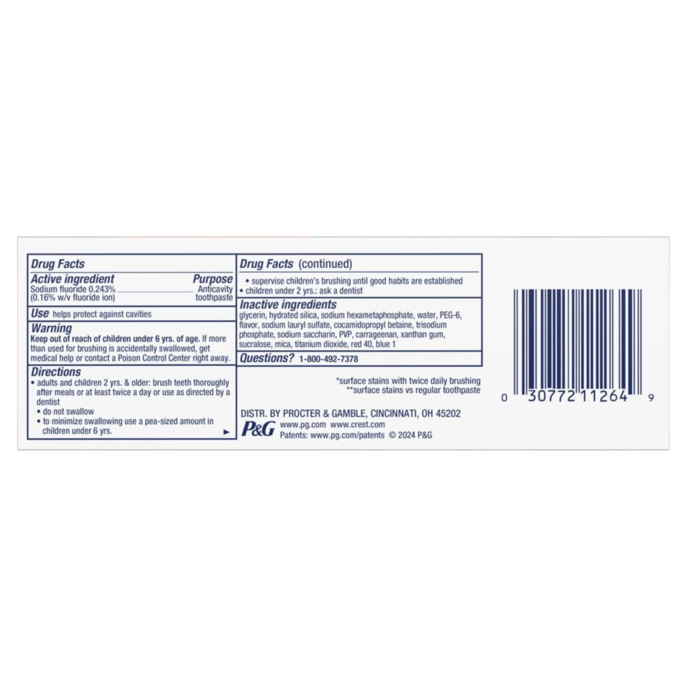 Crest 3D White Brilliance Luminous Purple balinanti dantų pasta, 3 vnt.