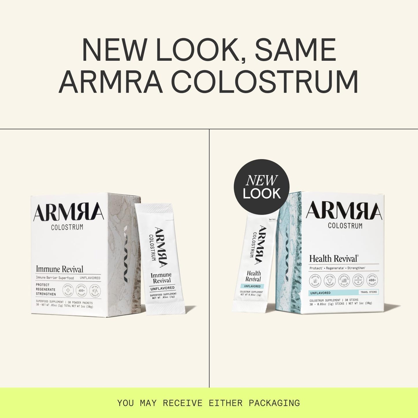 ARMRA Colostrum™ milteliai | Be skonio | Žarnyno sveikata ir pilvo pūtimas | Oda ir plaukai | Imunitetas | Be keto, be glitimo ir riebalų