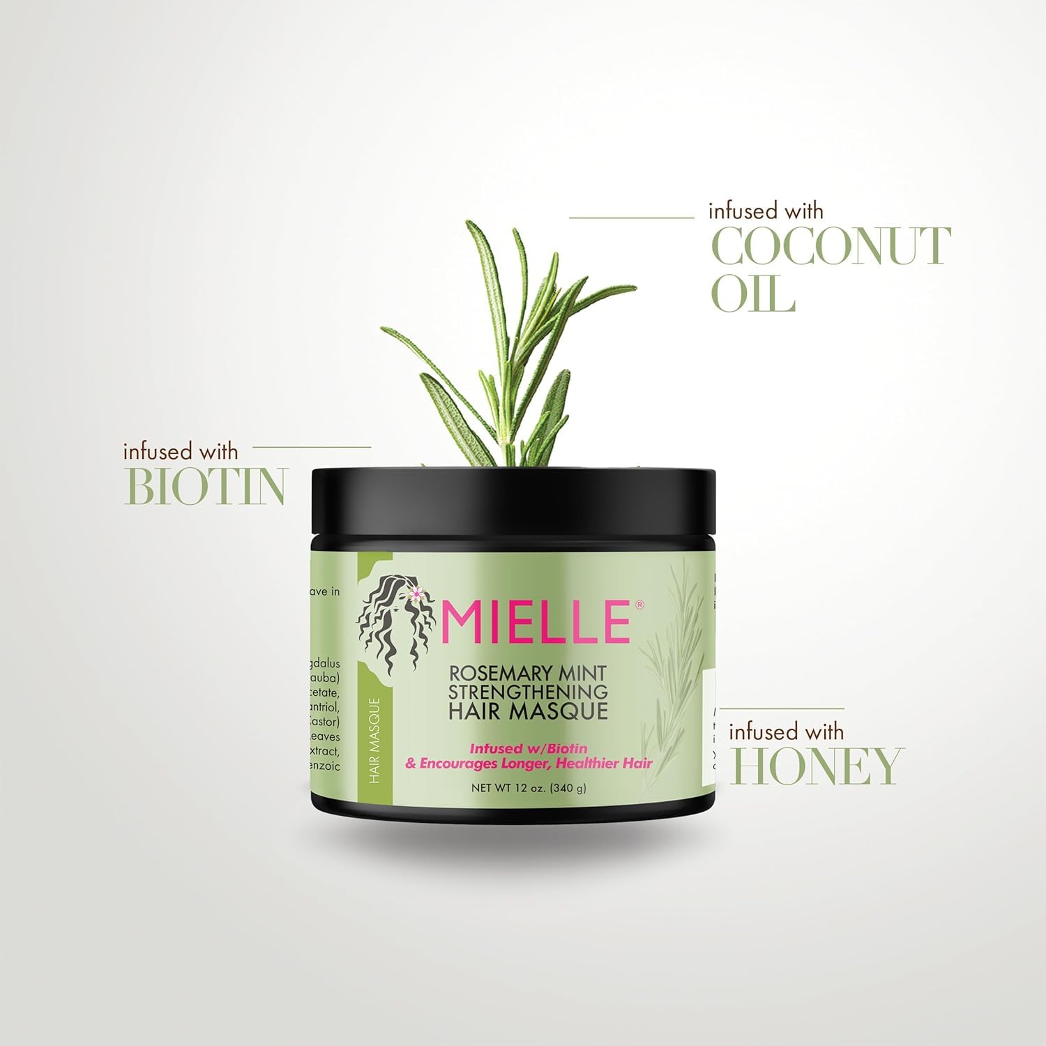 Mielle Organics Rosemary Mint plaukus stiprinanti kaukė