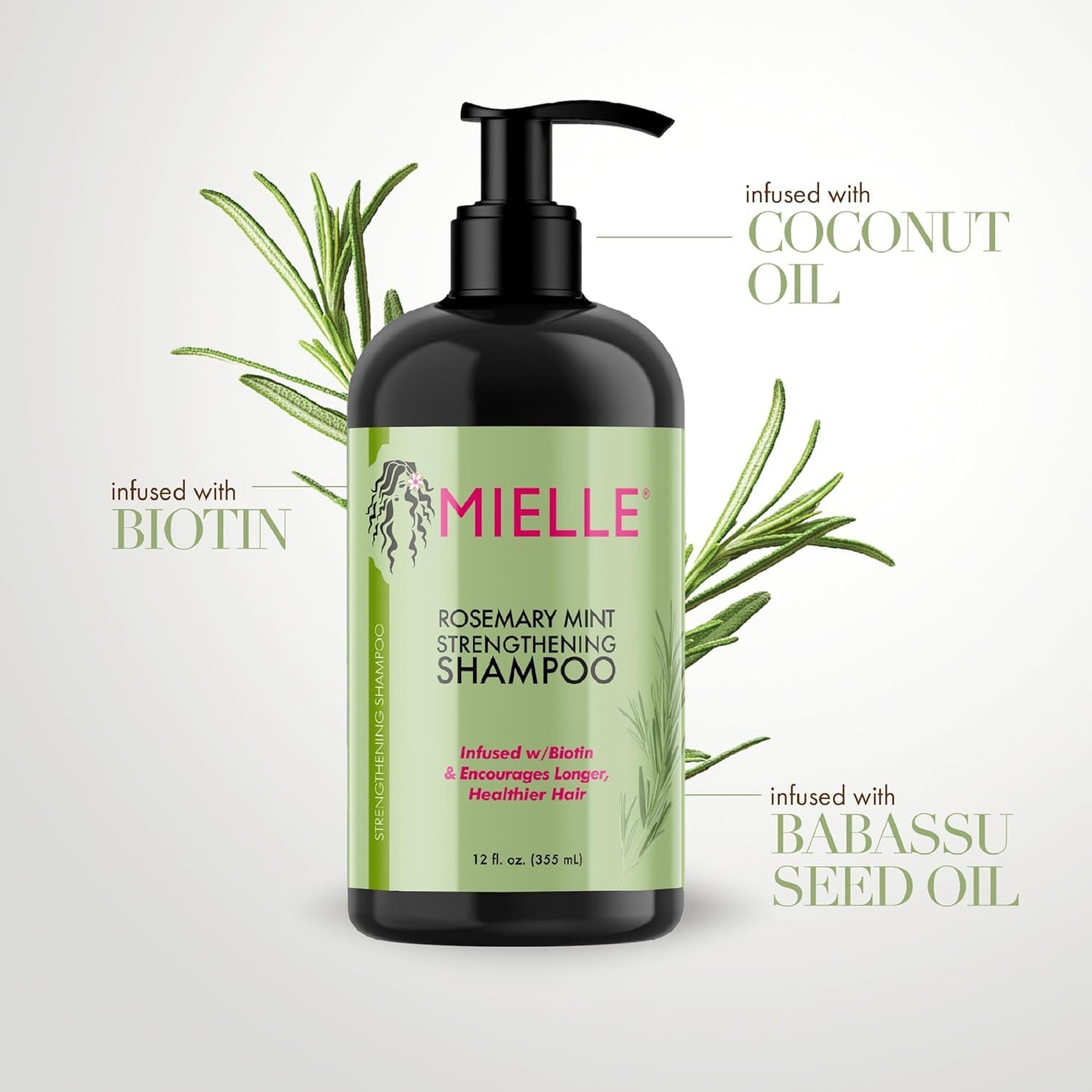 Mielle Organics Rosemary Mint plaukus stiprinanti šampūnas