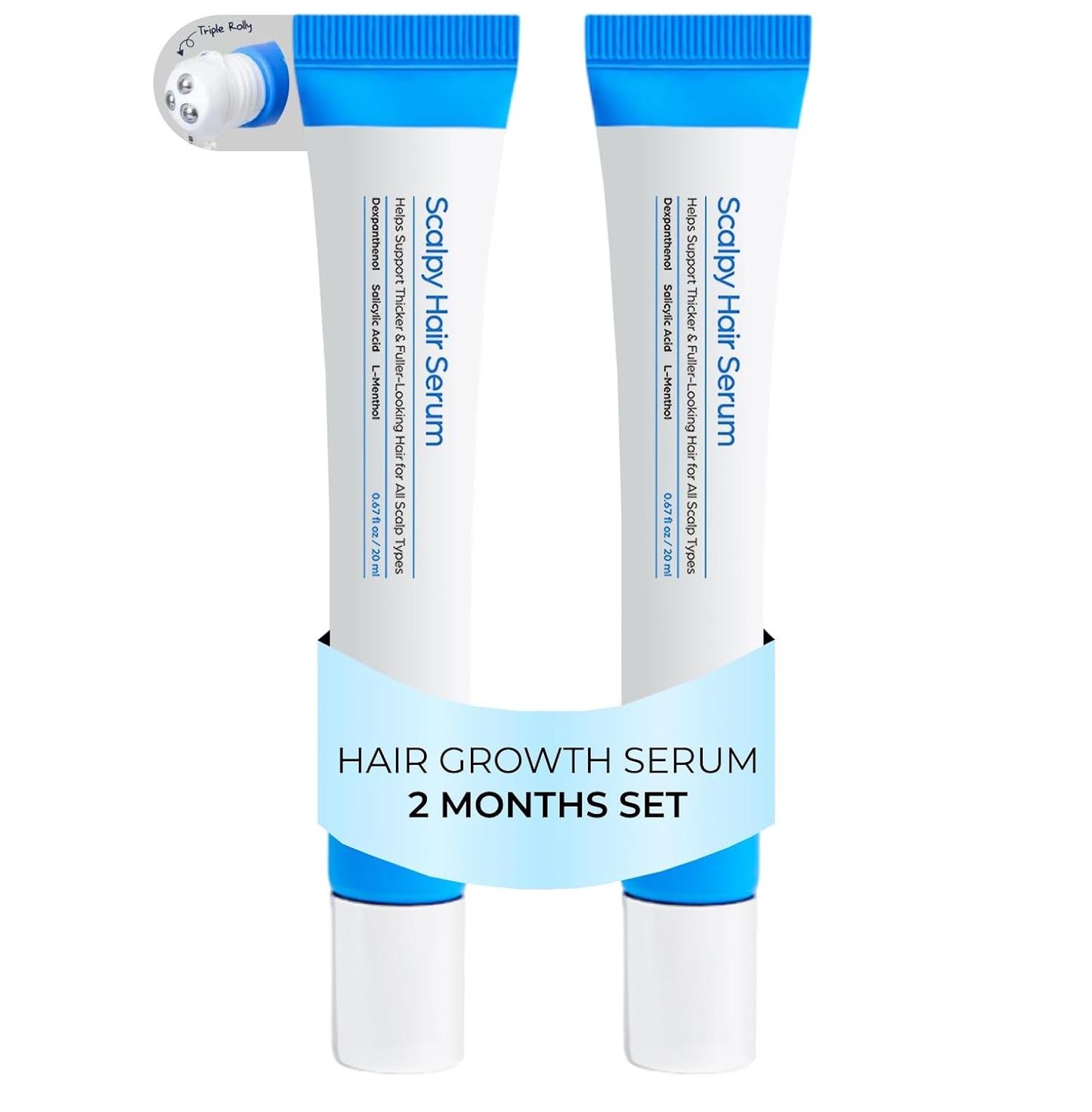 Plaukų augimą skatinantis serumas galvos skalpui