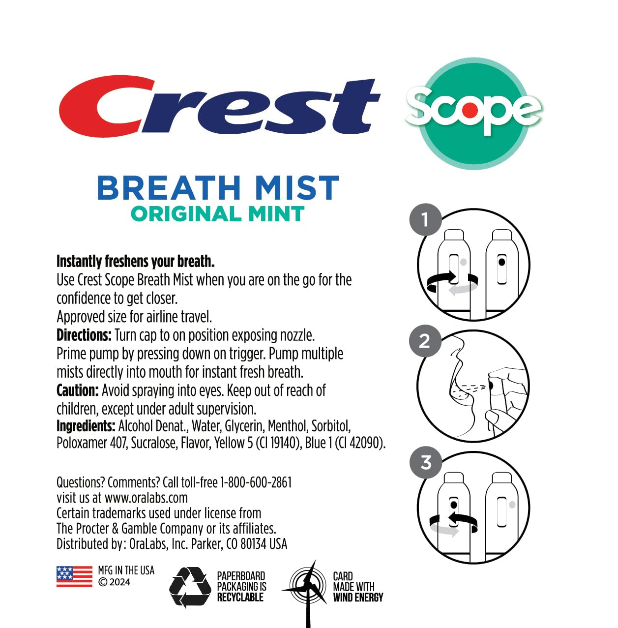 Crest Scope | Burnos gaivikliai mėtų skonio