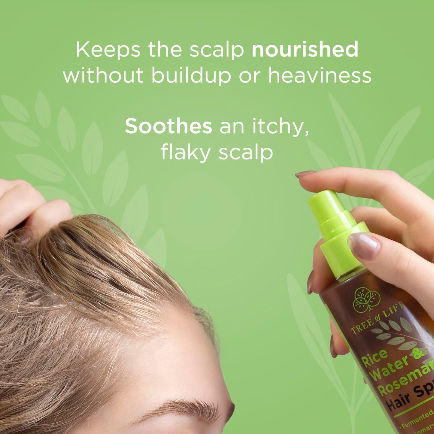 Tree of Life Beauty plaukų augimą skatinantis purškiamas ryžių vanduo su rozmarinu