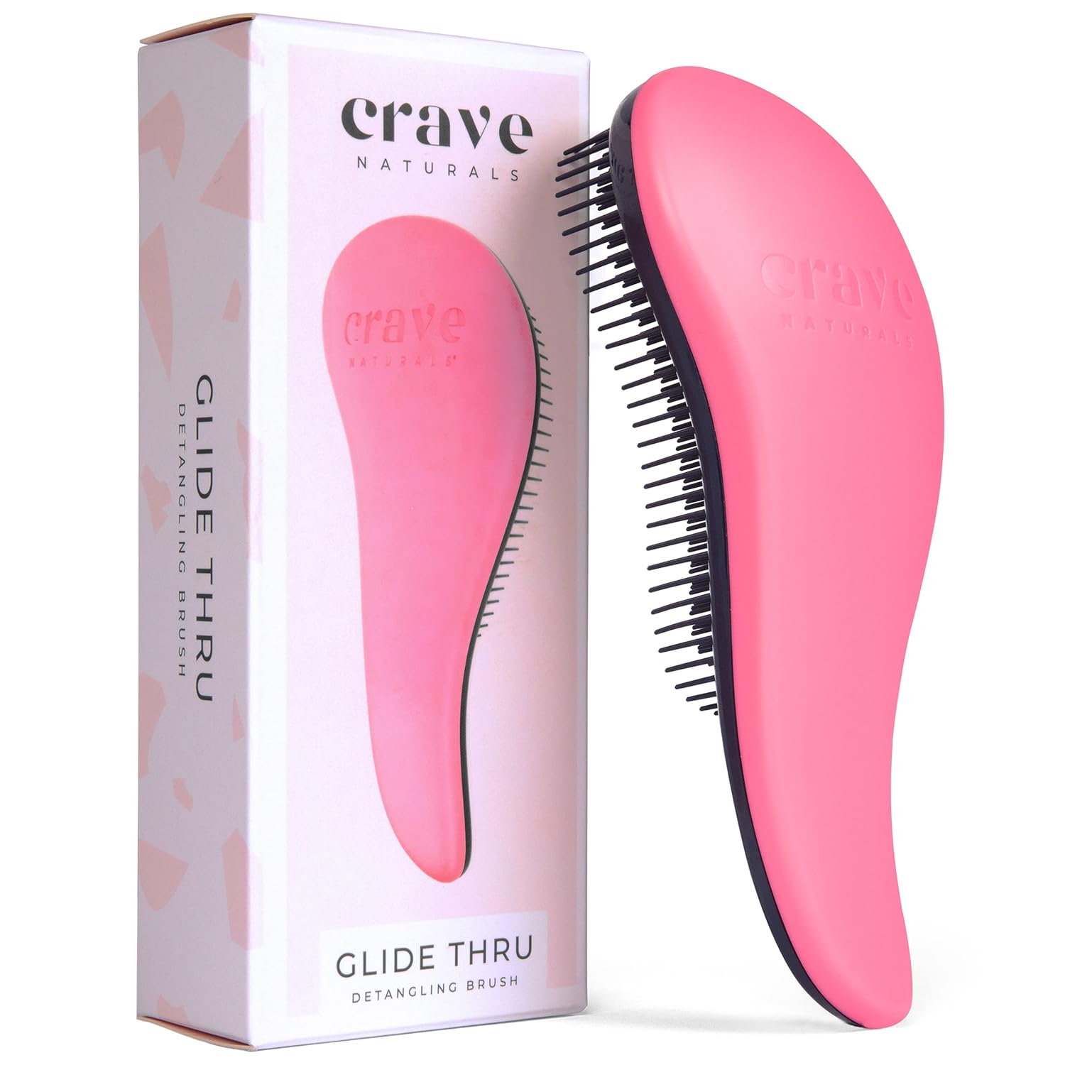 Crave Naturals Glide Thru Detangling Brush for Adults & Kids Hair