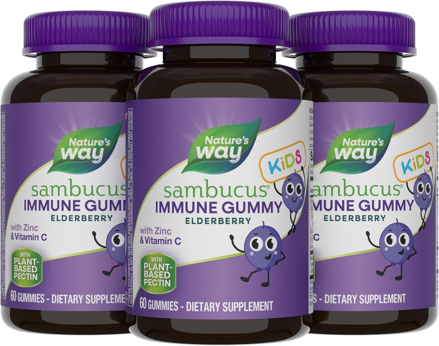 Nature's Way Sambuko šeivamedžio Uogų imunitetą stiprinantys guminukai vaikams