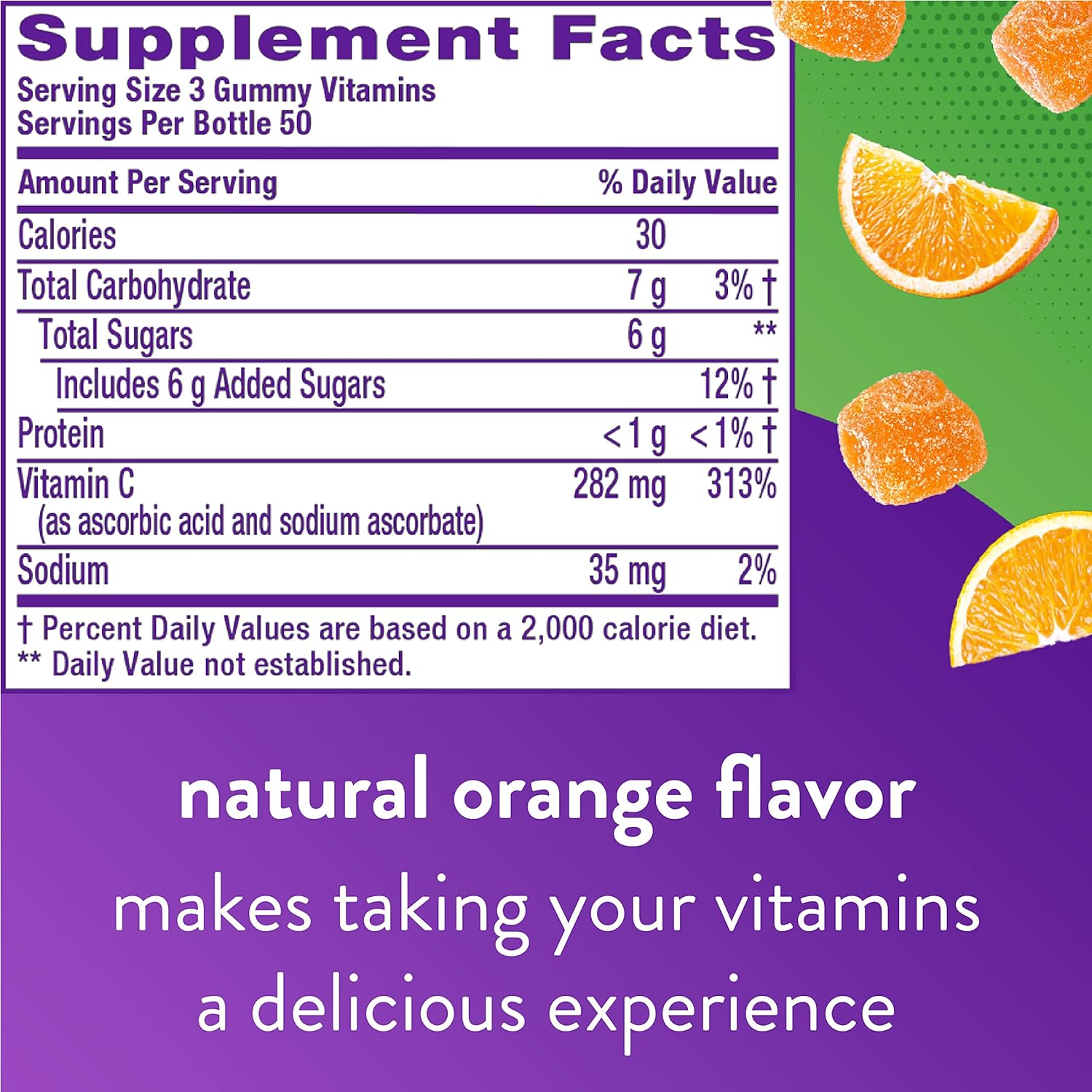 Vitafusion Power C Vitamin C Gummies for Immune Support, Orange Flavored