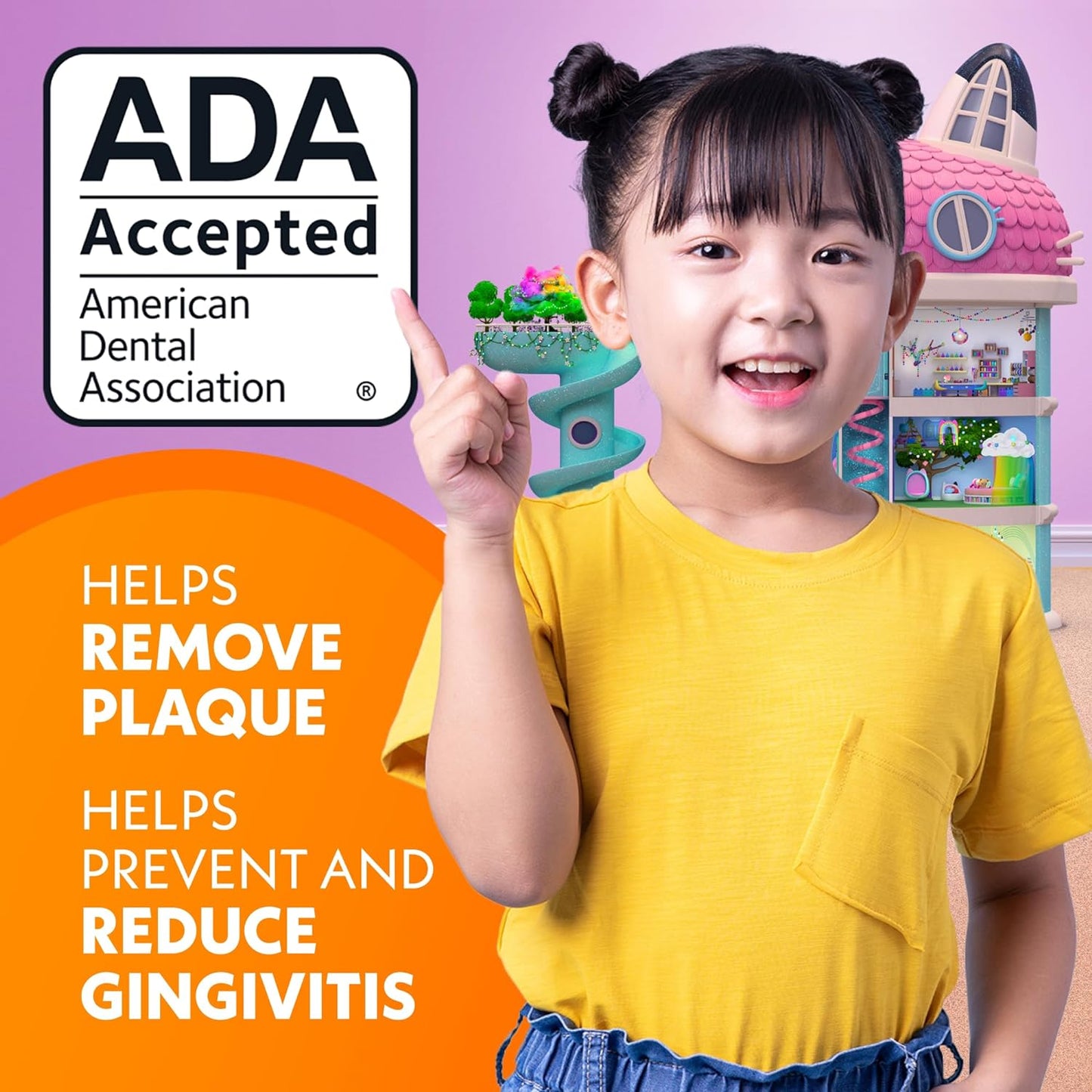 Spinbrush Gabby'S Dollhouse Kids Electric Battery Toothbrush