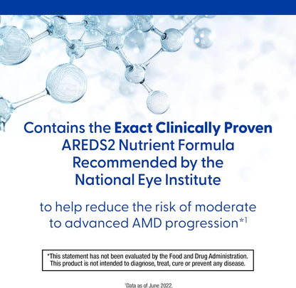 PreserVision AREDS 2 vitaminų ir mineralų papildas akims su liuteinu, zeaksantinu, vitaminais C ir E, cinku bei variu, 120 minkštųjų kapsulių