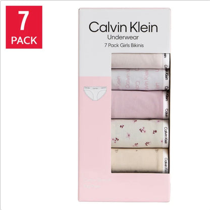 Calvin Klein Girls’ Bikini Underwear, 7-Pack