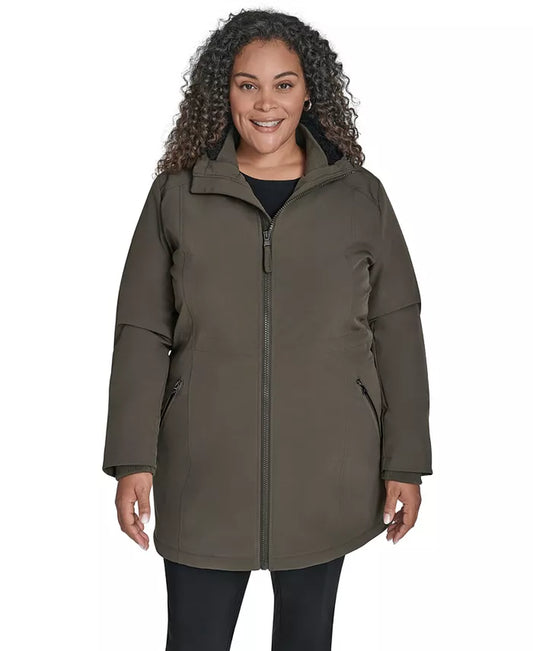 Moteriška Plius dydžio striukė su gobtuvu