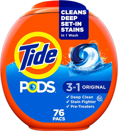 Tide PODS 3 viename skalbimo kapsulės – dėmių valiklis, kvapų neutralizatorius ir spalvų apsauga, 42 vnt.