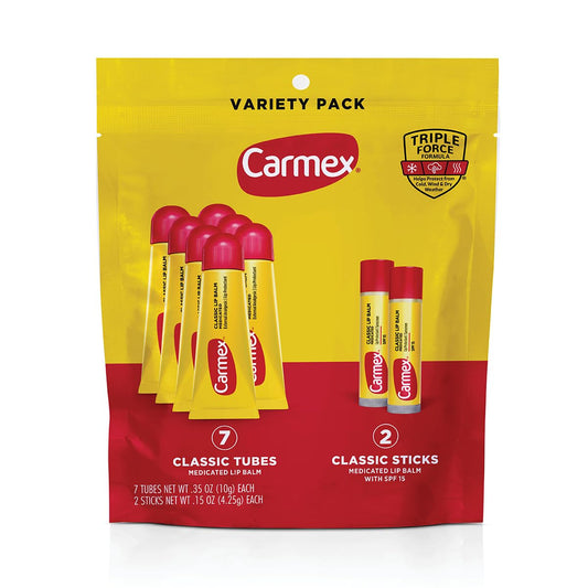 Carmex lūpų priežiūros priemonių rinkinys, 9 vnt.