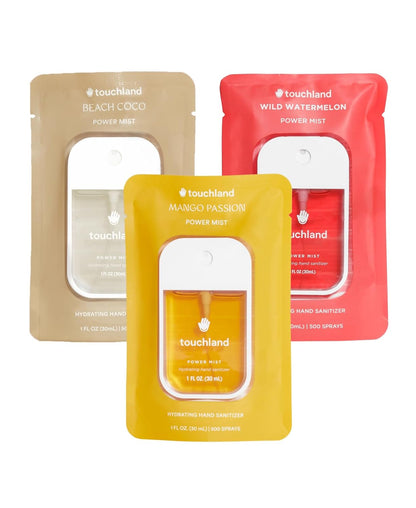 Touchland Power Mist Drėkinamasis rankų dezinfekavimo purškiklis, 3 vnt. rinkinys