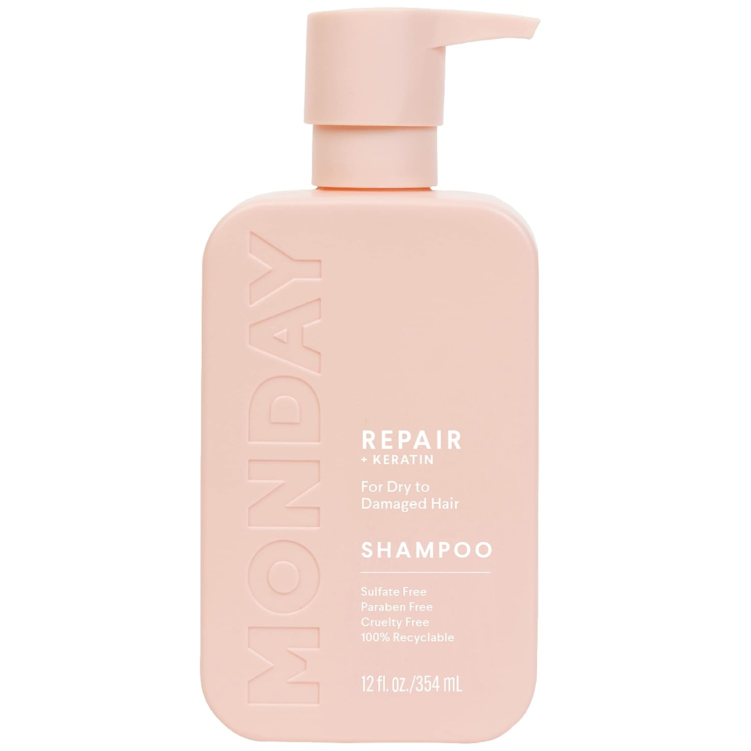 MONDAY HAIRCARE Repair Shampoo and Conditioner Set for Dry to Damaged Hair, Made with Keratin, Coconut Oil, Shea Butter and Vitamin E