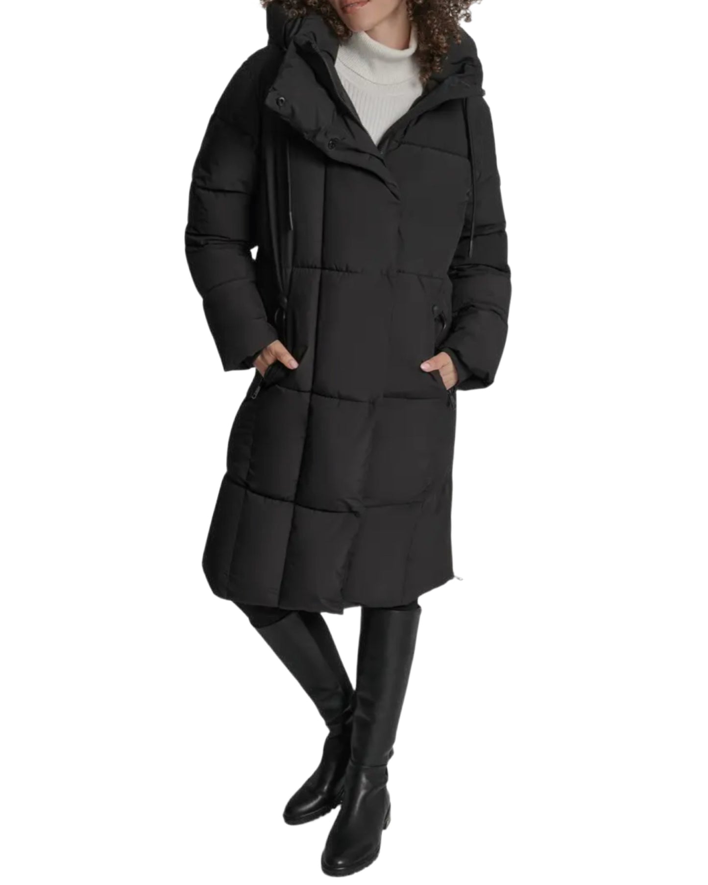 DKNY Box garš mētelis