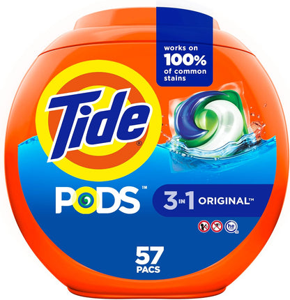 Tide PODS 3 viename skalbimo kapsulės – dėmių valiklis, kvapų neutralizatorius ir spalvų apsauga, 42 vnt.