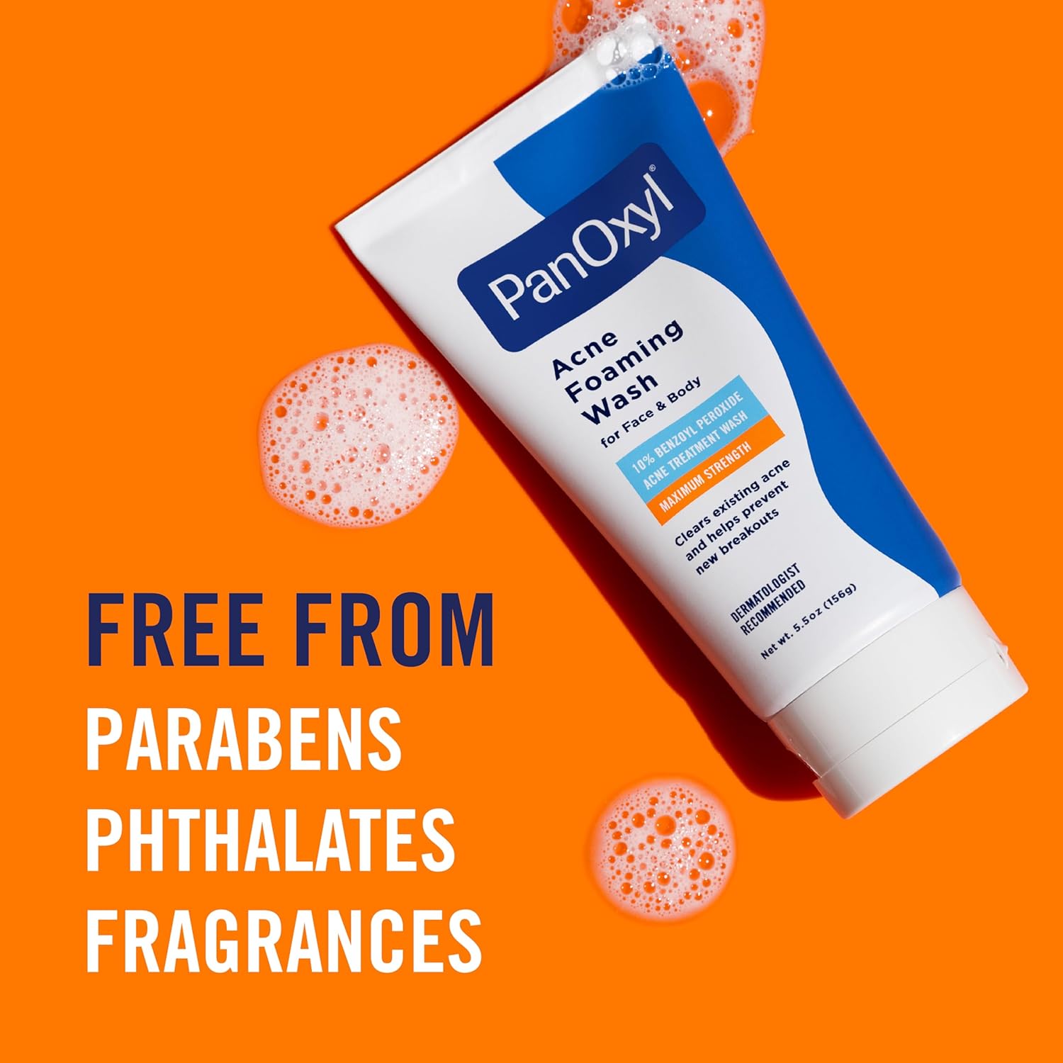 Panoxyl Putojantis prausiklis nuo spuogų, 10 % stiprumo benzoilo peroksidas, antimikrobinis