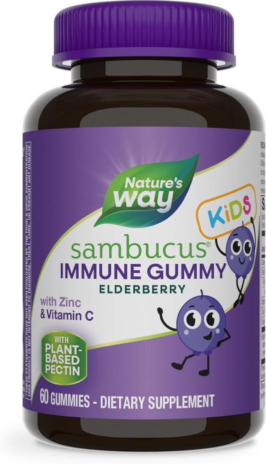 Nature's Way Sambuko šeivamedžio Uogų imunitetą stiprinantys guminukai vaikams