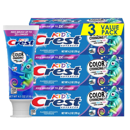 Crest vaikiška dantų pasta, 3 vnt.