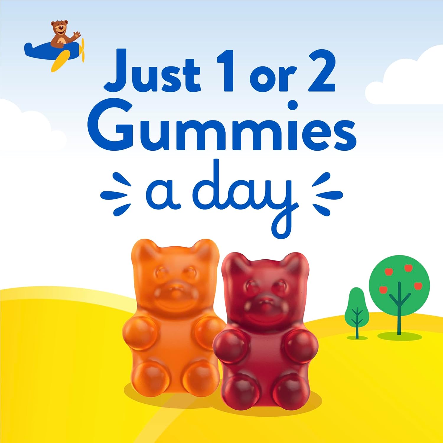 L’il Critters Gummy Vites kasdieniai multivitaminų guminukai vaikams su vitaminais C, D, A ir E, 190 guminukų