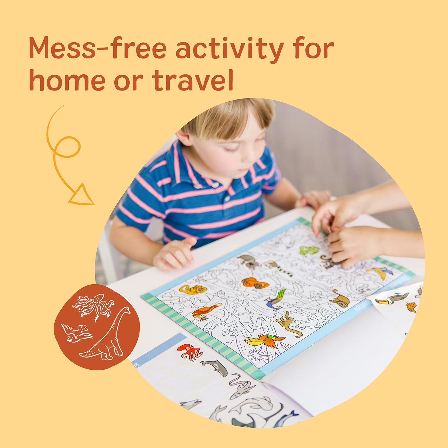 Melissa & Doug „Seek & Find“ lipdukų veiklų knyga