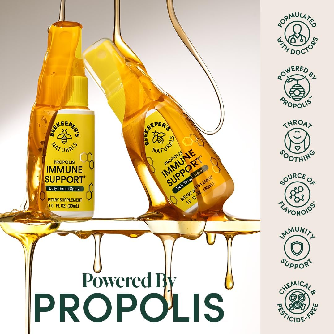  „Beekeeper's Naturals“ Propolio gerklės purškalas
