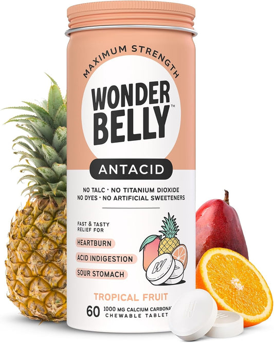 „Wonderbelly“ antacidas, veiksmingas rėmens ir greitas rūgšties sukelto nevirškinimo palengvinimas