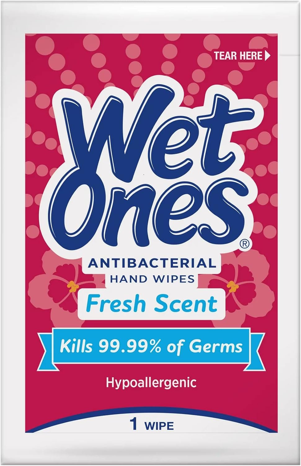 Wet Ones Singles Antibakterinės valomosios servetėlės ​​– 1 dėžutė, 24 vnt.