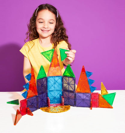 MAGNA-TILES magnetinių konstravimo kaladėlių rinkinys kūrybiškam STEM mokymuisi