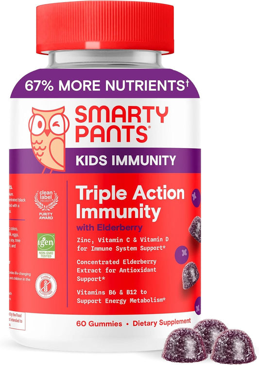 Smartypants Kids Immunity šeivamedžio uogų guminukai vaikams