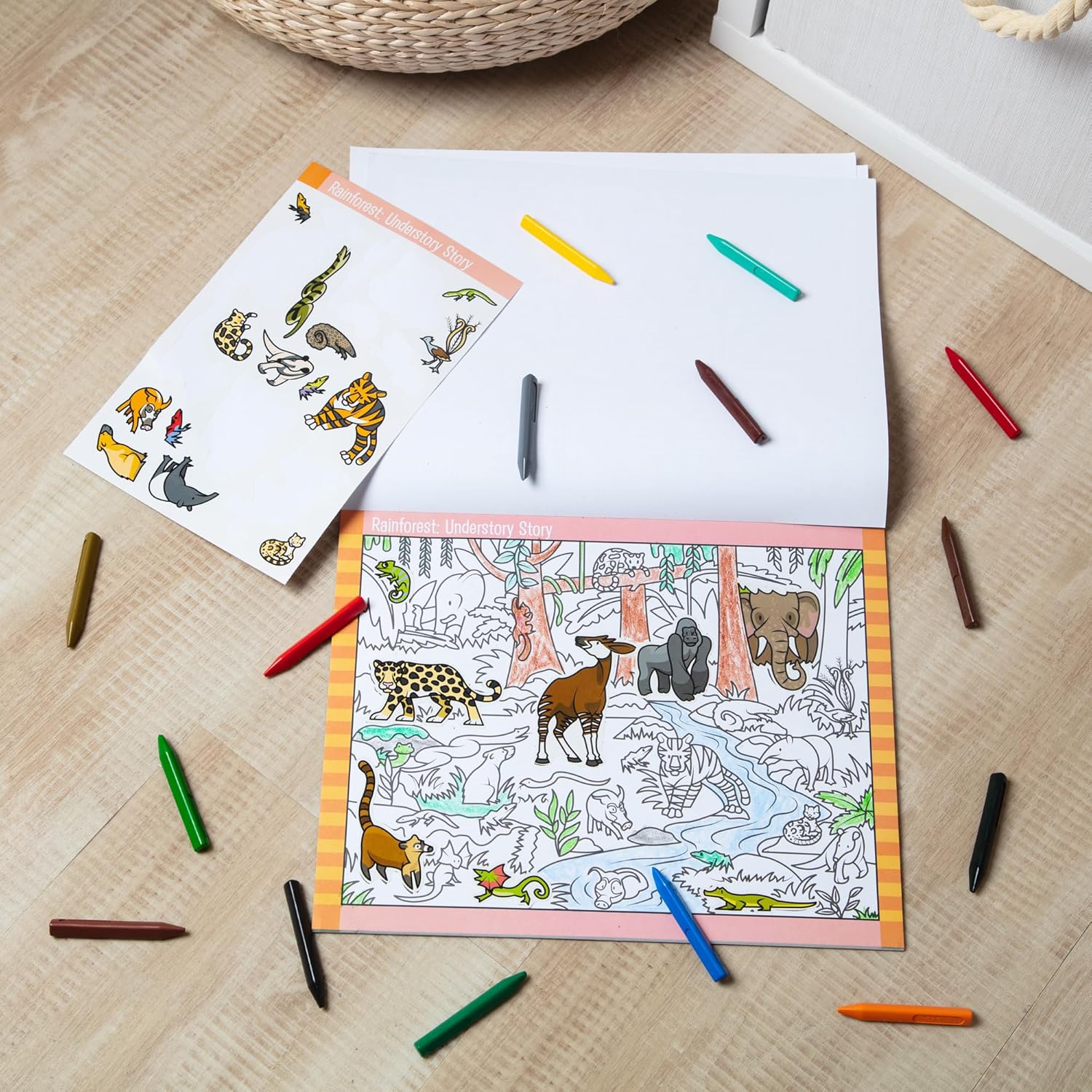 Melissa & Doug „Seek & Find“ lipdukų veiklų knyga