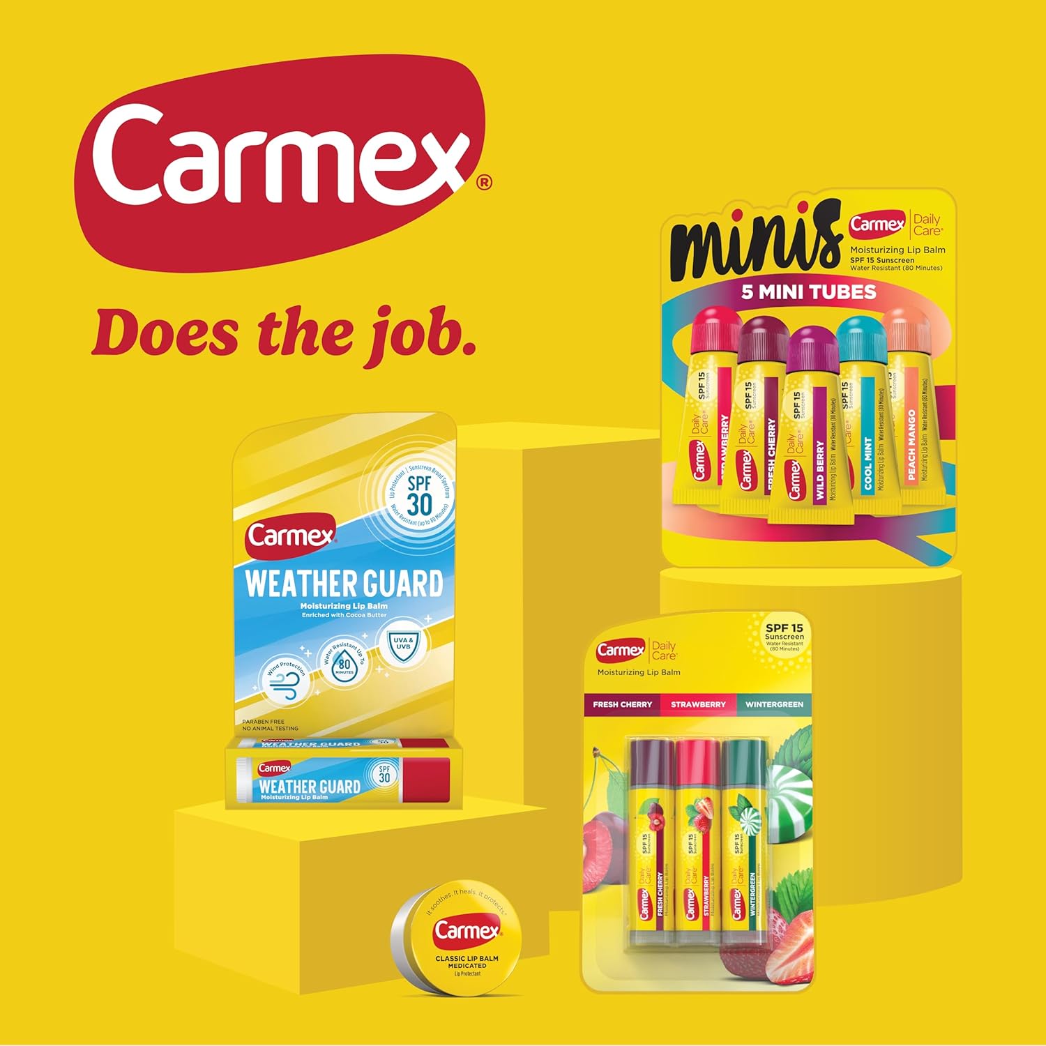 Carmex lūpų priežiūros priemonių rinkinys, 9 vnt.
