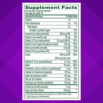 Vitafusion moterų multivitaminų guminukai, kasdieniai multivitaminai moterims, 120 guminukų