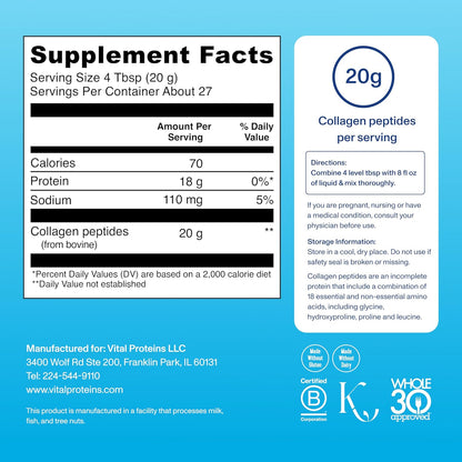 Vital Proteins Kolageno peptidų milteliai