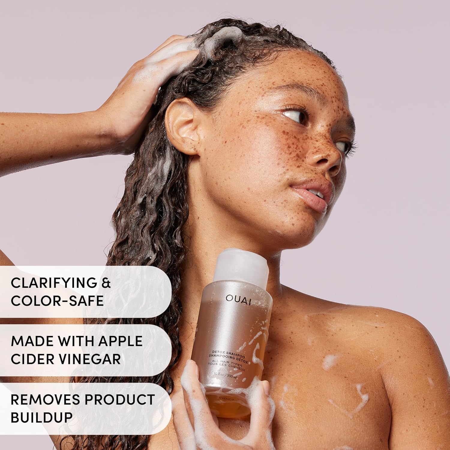 OUAI Detox giliai valantis šampūnas, 300 ml
