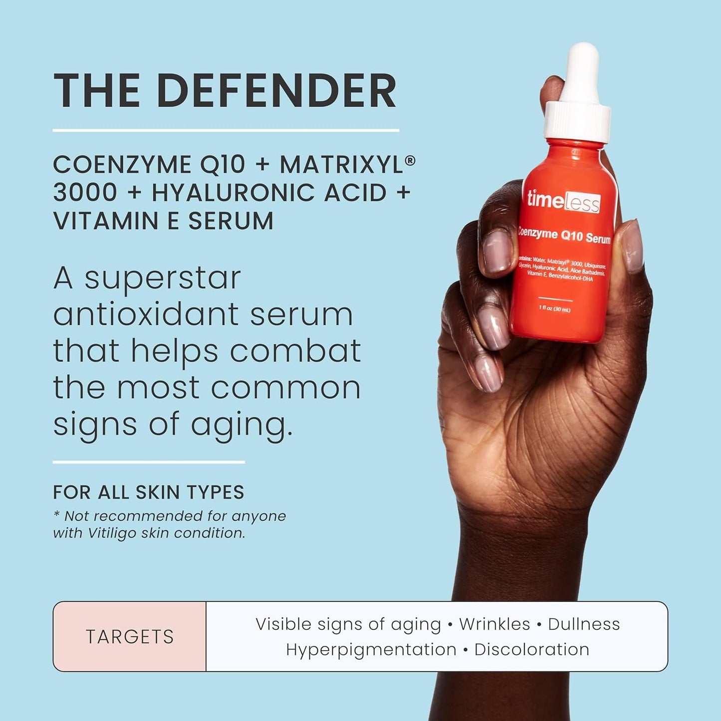 Timeless Vitamin C Serum + Ferulo Rūgštis ir  Acid ir Kofermentas Q10 Serumų rinkinys