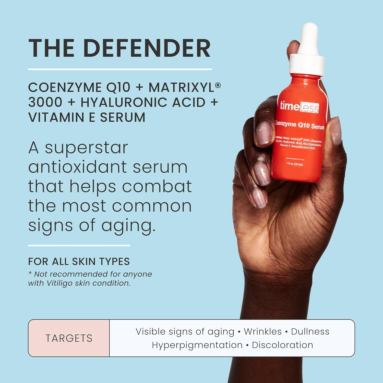 Timeless Vitamin C Serum + Ferulo Rūgštis ir  Acid ir Kofermentas Q10 Serumų rinkinys