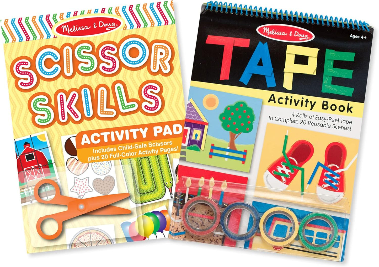 Melissa & Doug kirpimo ir lipnios juostos veiklų knygų rinkinys