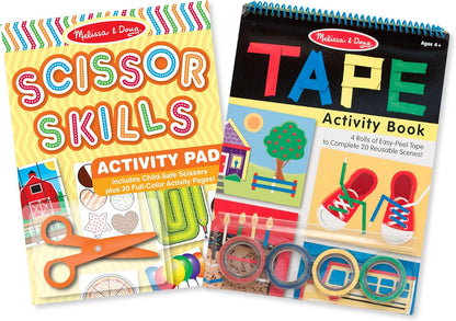 Melissa & Doug kirpimo ir lipnios juostos veiklų knygų rinkinys