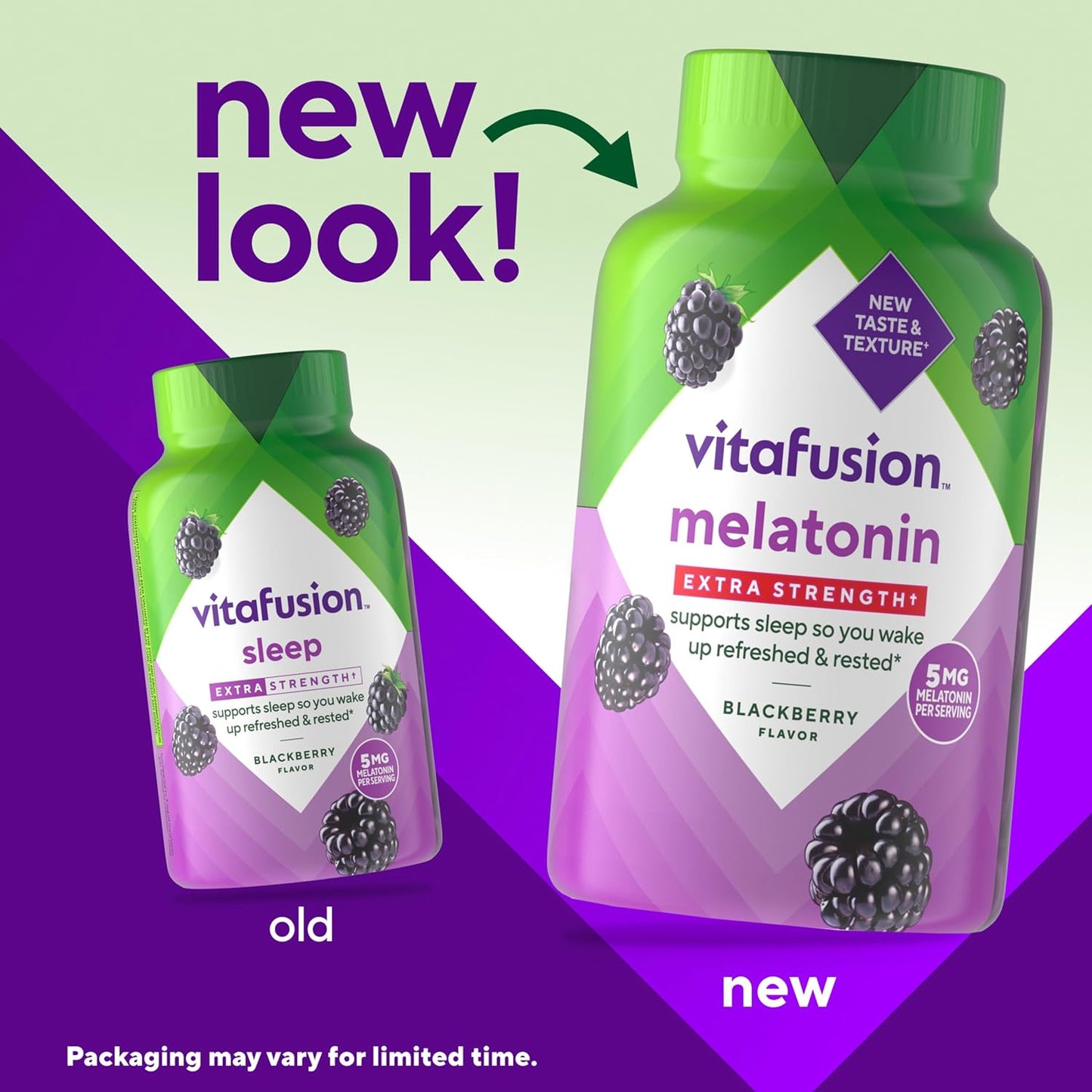 Vitafusion Extra Strength melatonino guminukai, 5 mg, 120 guminukų