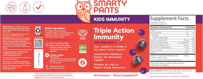 Smartypants Kids Immunity šeivamedžio uogų guminukai vaikams