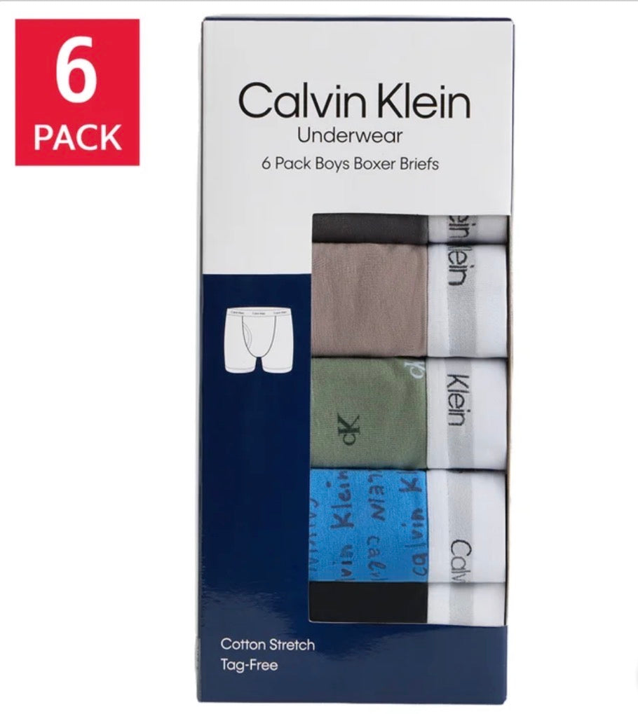 Calvin Klein Boys’ Boxer Briefs, 6-Pack