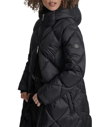 DKNY Diamand quilted long coat