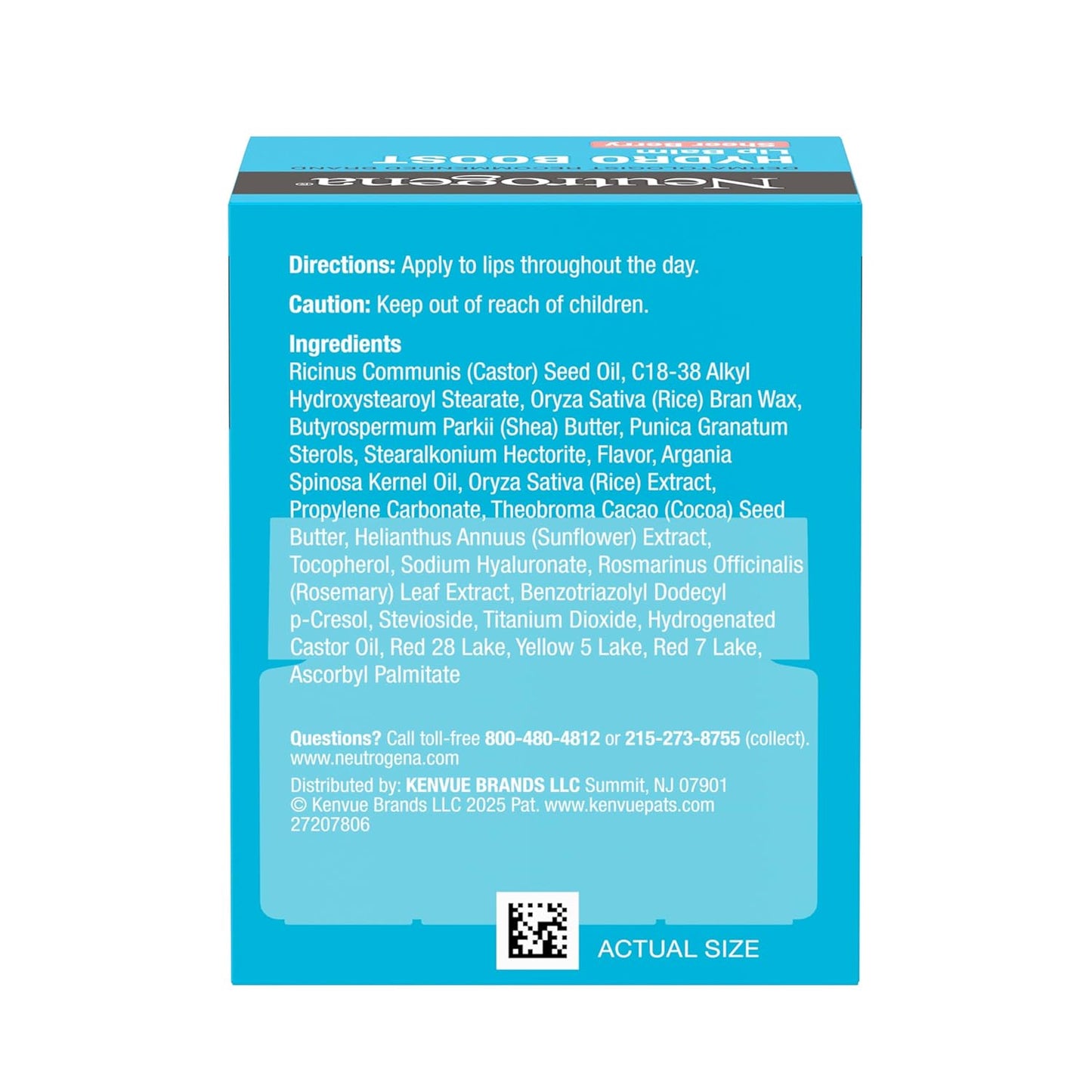 Neutrogena Hydro Boost Hyaluronic Acid Lip Balm, Nourishing Vitamin E Leaves Lips Feeling Hydrated, Sheer Pink Tinted Color with a Sweet Berry Flavor, Sheer Berry, 0.5 Oz