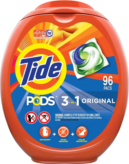 Tide PODS 3 viename skalbimo kapsulės – dėmių valiklis, kvapų neutralizatorius ir spalvų apsauga, 42 vnt.